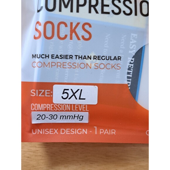 Lemon Hero Health Open Toe Zippered Compression Socks 20-30 mmHg Nude Beige 5XL - Picture 2 of 9